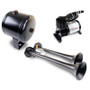 Kleinn Dual Black Horn Kit w/ 120 PSI Air Compressor / 0.5 gal Air Tank