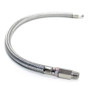 Kleinn 18In Stainless Steel Braided Leader Hose w/ Check Valve-1/8In M NPT Inlet/ 1/4In M NPT Outlet