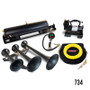 Kleinn 17-26 Ford F-250/ F-350 Onboard Air System w/ Model 730 Horns Spare Tire Location