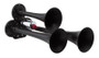Kleinn Chrome Triple Horn/ 12.5In/10In/7.5In - Chrome-Plated Zinc Alloy