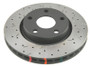 DBA 2003 Mitsubishi Lancer Evolution Rear 4000 Series Drilled & Slotted Rotor