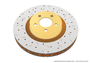 DBA 2022 Lexus LX600 Rear 4000 Series Drilled & Slotted Rotor
