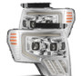 AlphaRex 09-14 Ford F-150 PRO-Series Projector Headlights Plank Style Chrm w/Activ Light/Seq Signal
