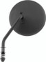 Bikers Choice Black 4 Inch Round Mirror Short Left Universal
