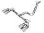 AWE Tuning MK8 Volkswagen Golf R 3in Track Edition Quad Exhaust - Chrome Silver Tips
