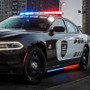 Putco 11-23 Dodge Charger Police Pursuit Blade Rocker Sideliners - Blue & White w/ White Override
