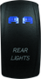 DragonFire Racing Lighted Switch Rear Light On/Off Blue