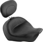 Mustang 06-17 Harley Dyna Wide Touring Solo Seat w/ Driver Backrest - Black