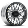 Raceline A91MA Ryno 15x7in/4x156 BP/10mm Offset/132.5mm Bore - Machined & Black Ring Beadlock Wheel