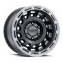 Raceline 957BS Halo 17x9in / 8x170 BP / -12mm Offset / 130.81mm Bore - Black & Silver Lip Wheel