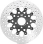 Twin Power 84-17 Big Twin Exc 08-17 FLH FLT Rear 11.5 Floating Rotor Black Mesh