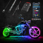 XK Glow XKchrome Advanced App Control LED Whip Light Kit for 4x4 Offroad UTV ATV 1x 48In 2nd Gen