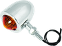 Bikers Choice Chrome Bullet Lite With Amber Lens 2 Inch Diameter Dual Filament Custom Stud Mount