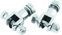 Bikers Choice L72-98 Big Twin/XL Chrome Footpeg Clevis With Hardware 1/2-20 Male Peg (Pair)