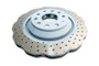DBA 14-21 Volkswagen GTI (w/Perf Pkg 310mm Rear Disc) Rear 4000 Series Drilled Wavy Rotor w/Slv Hat