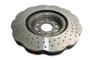 DBA 12-13 Volkswagen Golf R 3.6L Front 4000 Series Drilled Wavy Rotor