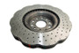 DBA 12-13 Volkswagen Golf R 3.6L Front 4000 Series Drilled Wavy Rotor