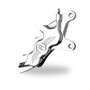 Performance Machine Front 6 Piston Diff Bore Caliper - Chrome