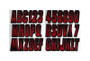 Hardline Boat Lettering Registration Kit 3 in. - 300 Red/Black