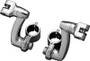 Kuryakyn Longhorn Offset Peg Mounts With 1-1/4inch Clamp Chrome