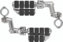 Kuryakyn Dually ISO Offset Highway Pegs With 1-1/4inch Clamp Chrome (Pair)