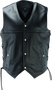 Kuryakyn Leather By River Road Old Skool Leather Vest Black - 3XL