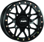 DragonFire Racing Typhon Wheel 14X7 4/137 5+2 +10 Machined Black