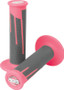 ProTaper Full Diamond Clamp-On Grips - Neon Pink/Dark Gray