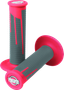ProTaper Full Diamond Clamp-On Grips - Red/Dark Gray