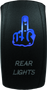 DragonFire Racing Lighted Switch Finger Rear Light On/Off Blue