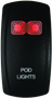 DragonFire Racing Lighted Switch On/Off Red