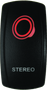 DragonFire Racing Lighted Switch Stereo On/Off Red