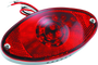 Bikers Choice Chrome LED Cateye Taillight Red Lens DOT Universal