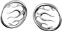 Kuryakyn Flame Speaker Grills Chrome