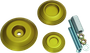 Kuryakyn Lodestar Rear Axle Sliders-BMW-Gold