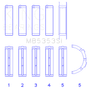 King Engine Bearings Ford 281 4.6L Sohc 16V (Size +1.0mm) Main Bearing Set