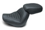 Mustang 18-21 Harley Fat Bob Standard Touring Passenger Seat Trapezoid - Black