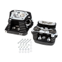 S&S Cycle 84-99 BT Super Stock Cylinder Head Kit For 3-1/2in and 3-5/8in Bore - Wrinkle Black