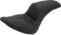 Mustang 06-17 Harley Softail Wide Tire (200mm) Fastback 1PC Seat w/Diamond Stitch - Black