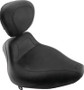 Mustang 84-06 Harley Standard Rear Tire Harley Sport Touring Solo Seat w/Driver Backrest - Black
