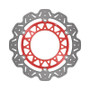 EBC 17-22 Yamaha YZF-R6 H 320mm Rotor Front Left/Right Vee Floating Red Rotor