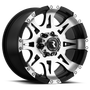 Raceline 982 Raptor 17x9in / 8x165.1 BP / -12mm Offset / 130.81mm Bore - Black & Machined Wheel