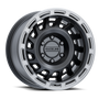 Raceline 957BS Halo 17x8.5in / 6x139.7 BP / 0mm Offset / 106.1mm Bore - Black & Silver Lip Wheel