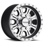 Raceline 928M Monster 17x9in / 6x139.7 BP / 0mm Offset / 107.95mm Bore - Black & Machined Wheel