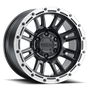 Raceline 956BS Compass 17x8in / 6x120 BP / 30mm Offset / 67.1mm Bore - Black & Silver Lip Wheel