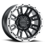 Raceline 956BS Compass 17x8in / 5x110 BP / 30mm Offset / 72.62mm Bore - Black & Silver Lip Wheel