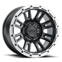 Raceline 956BS Compass 17x9in / 8x170 BP / -12mm Offset / 125.2mm Bore - Black & Silver Lip Wheel