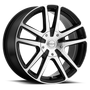 Raceline 145M Encore 18x8in / 5x114.3/5x127 BP / 40mm Offset / 72.62mm Bore - Black & Machined Wheel