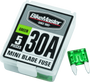 BikeMaster 5Piece 30A Replacement Mini Blade Fuse