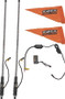 QuadBoss 4Ft Clear Dual Whip Bluetooth